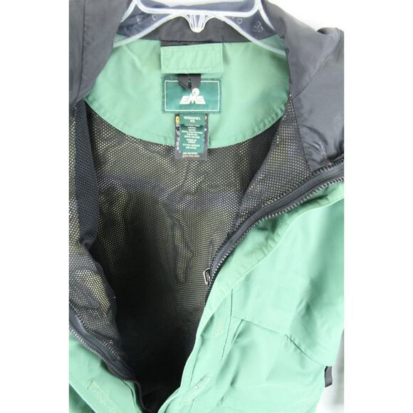 EMS Eastern Mountain Sports Jacket Womens XS Green Hoodie Rain Vented - Picture 6 of 10